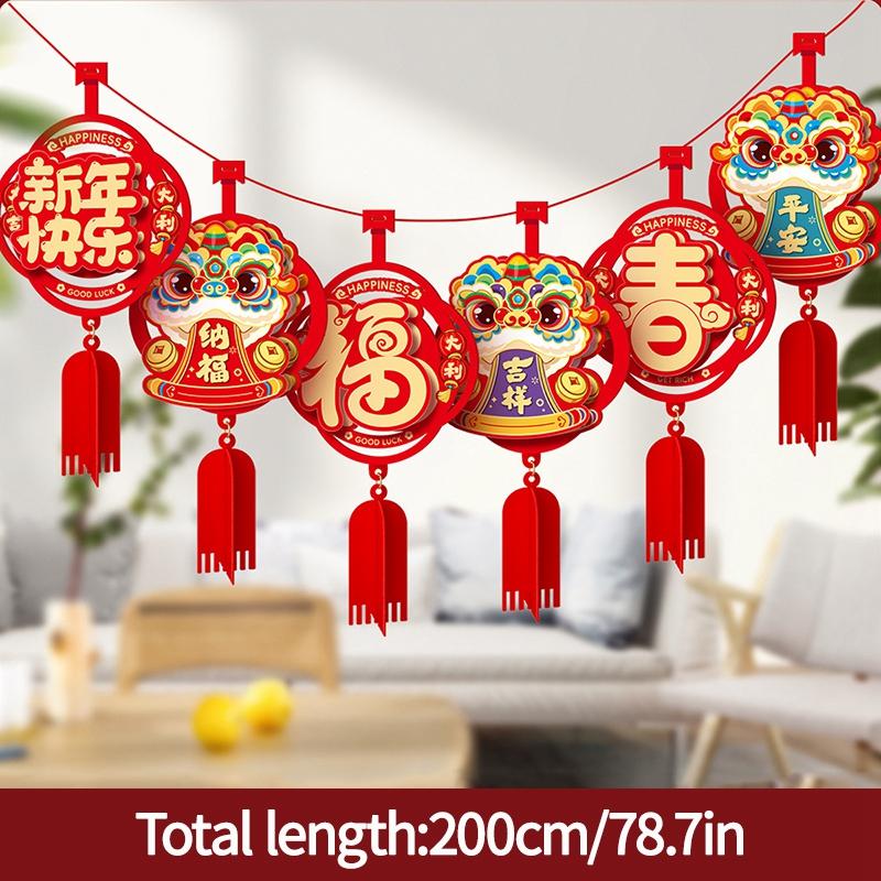 3D Chinese New Year Decoraitons 2026 Wall Hanging  Pendants  The Year of Horse Ornament   Spring Festival Home Decor