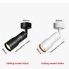 Adjustable 5°~60° Narrow Beam Angle Black White LED Focus Surface Mounted Ceiling Spotlights 7W Zoomable Spotlights with Zooming