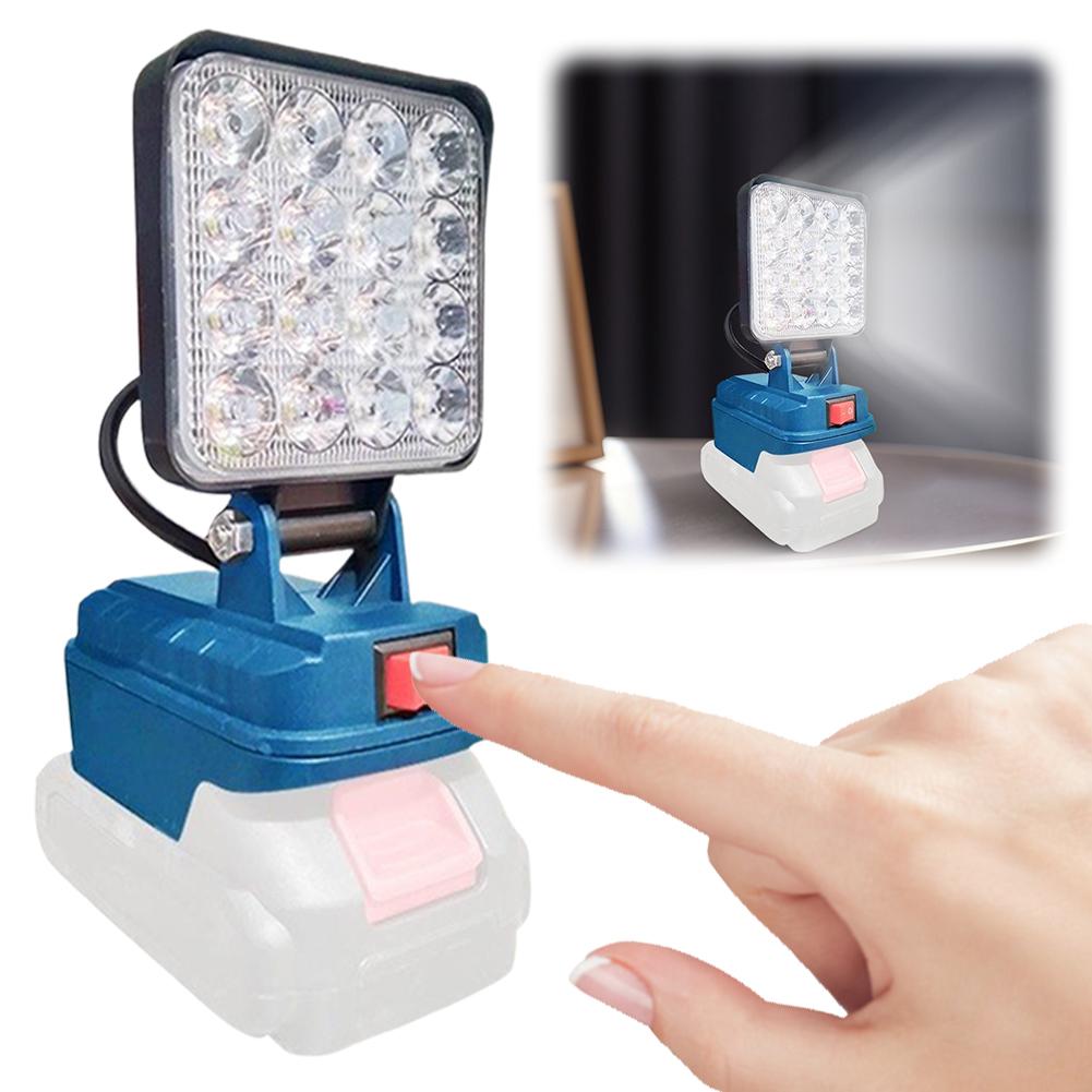 LED Work Light Outdoor Flashlight Rechargeable Emergency Light Dual USB Ports Battery Lantern for Construction Site
