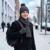 3Pcs/Set Warm Winter Hat Scarf Gloves Set Windproof Scarf Neck Warmer Suit  for Men Women