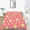 3D Jacquard Bedding Down Quilt Cover Pillowcase 2 or 3 Pieces of Datura Printed Microfiber Fabric Single Bed Double Bed Washable Ultra-soft Bedding