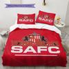 Sunderland Association Football Club Custom Name Pattern Bedding Quilt Set Quilt Cover Pillowcase Home Birthday Gift(1 * duvet cover + 2 * pillowcase,
