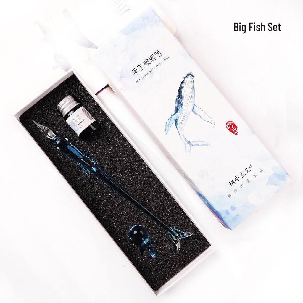 Farbige Glas-Dip-Feder Geschenkbox - Signatur & Kreativer Swatch-Stift