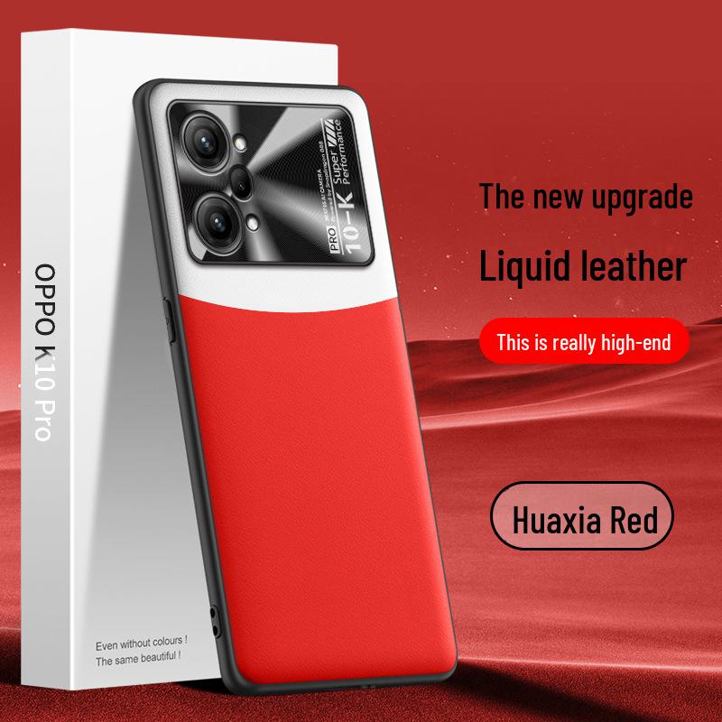Liquid Leather Case for Oppo K10 Pro, Offers Anti-fall and Anti-fouling Protection In a Single Piece.
