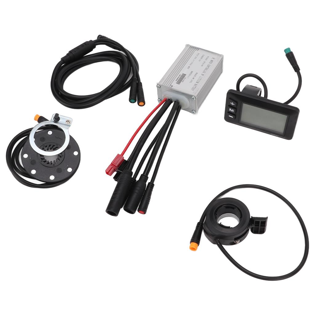 Electric Bike Motor Controller 15A Common Speed Controller 36V 48V with GD01 Panel 1 to 2 Cable Fully Waterproof Kit