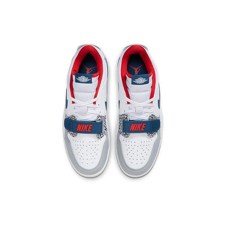 Tênis Masculino Air Jordan Legacy 312 Low True Blue Branco Azul Francês Cinza Lobo CD7069-104