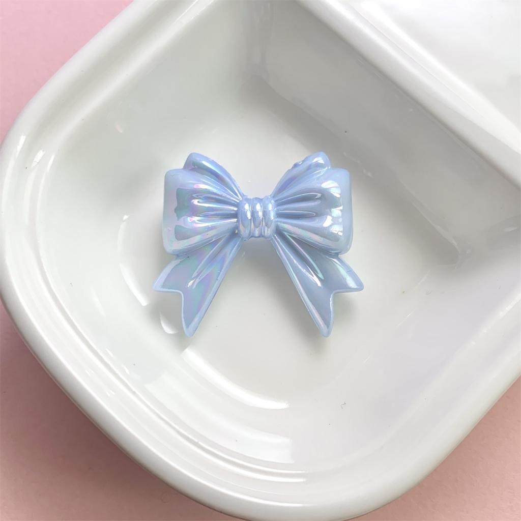 Z87 5Pcs/bag 32*36mm Big Bow Bowknot Acrylic Pendants For Crafted Beading Necklace Bracelet Keychain Jewelry Making Beads Gift