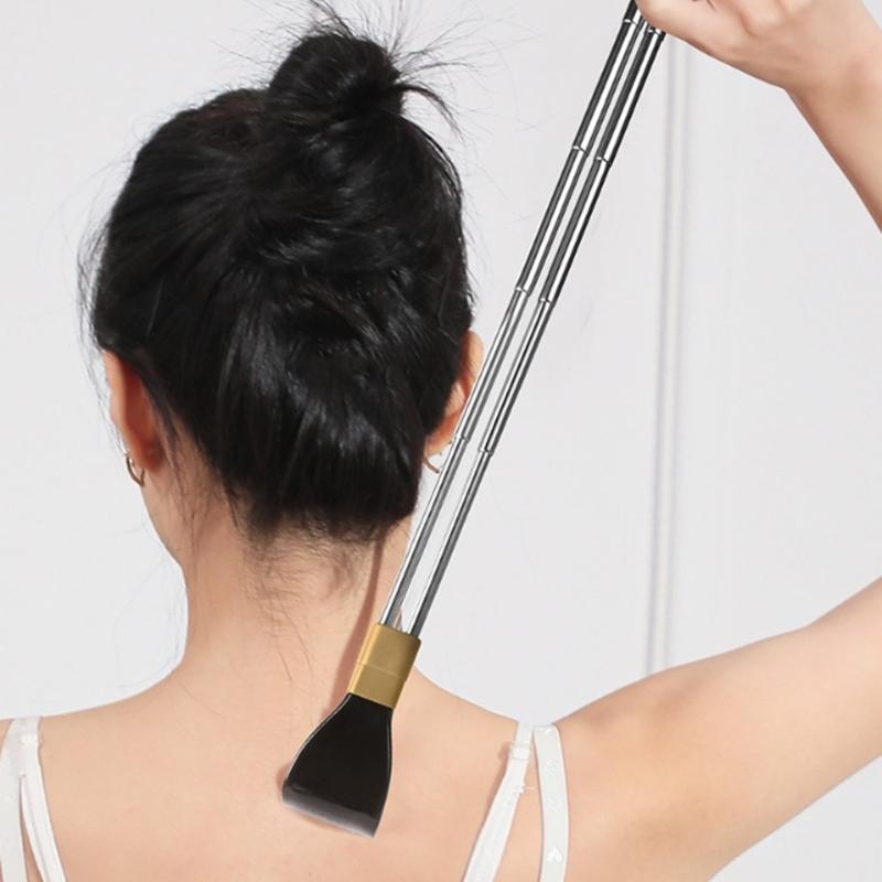 Stainless Steel Constructed Telescopic Back Itch Reliever with Massage Feature and Anti Slip Grip