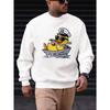 Men's Casual Sweatshirt With Duck Pattern.