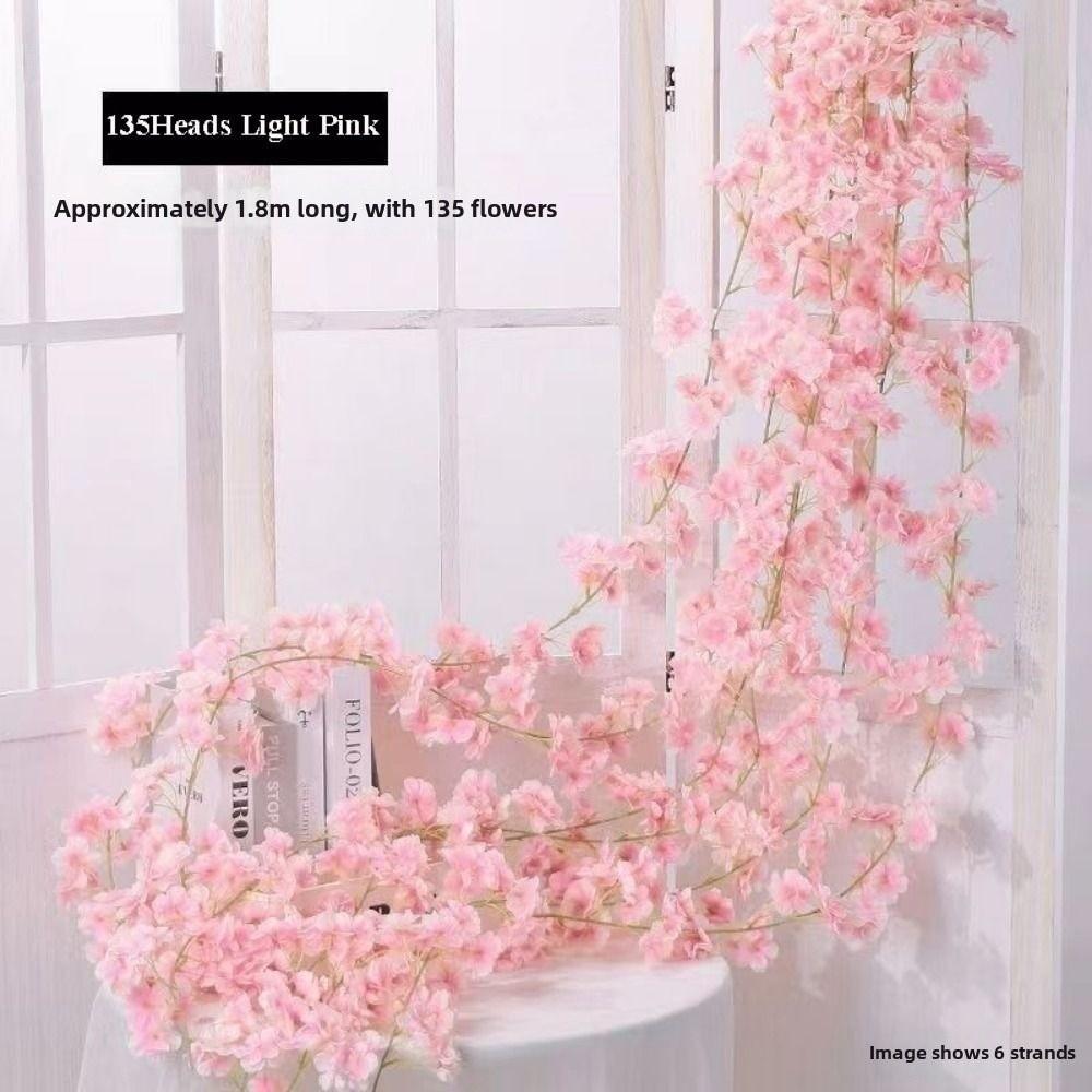 Multicolors Artificial Cherry Blossoms Vines  Wedding Party Garden Home Decor
