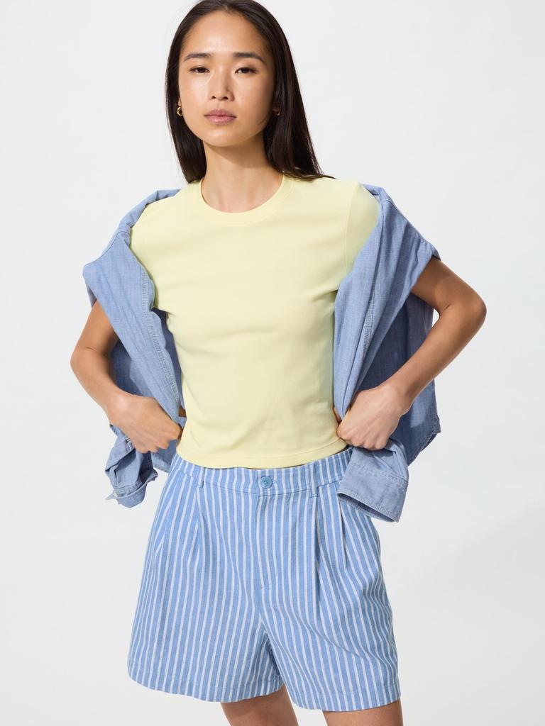 Uniqlo Linen Cotton Short Pants  Stripe 