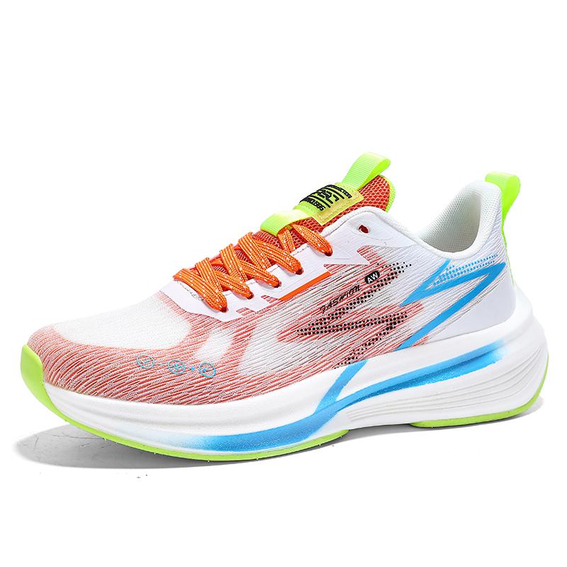 New high elastic sports shoes men net surface breathable young middle school students ultra-light shock absorption running shoes