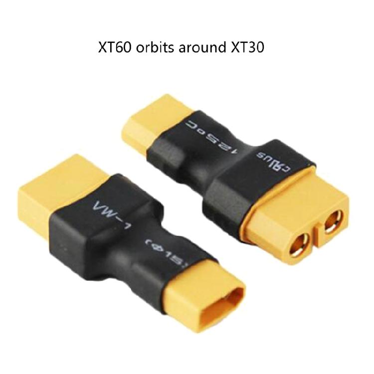 T Plug To XT60 Adapter For Remote Models Quick Connection High Current Durability Rubber Metal Construction