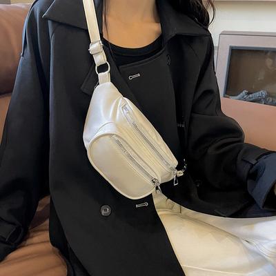 New, Breast Bag, Outdoor Casual Leather Men's Bag, Large-capacity Men's and Women's Messenger Bag, Trendy Men's Chest Bag.