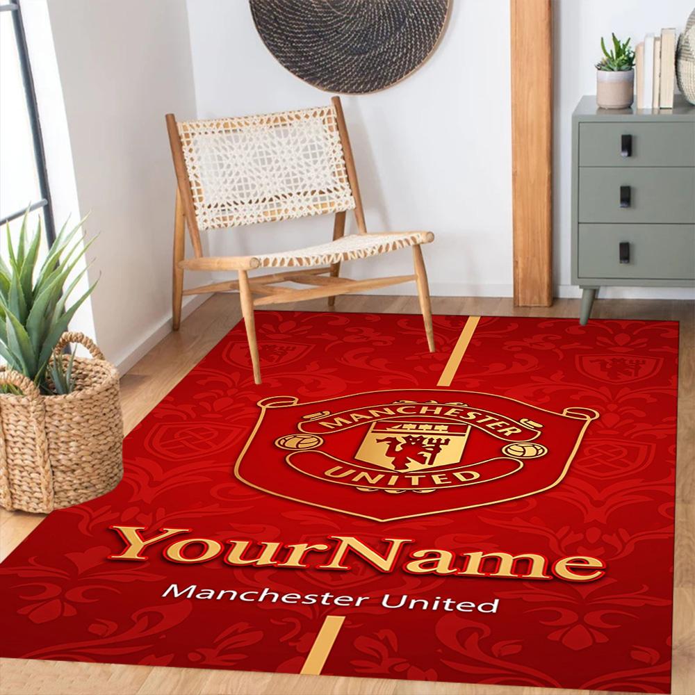 Manchester Personalized Text Area Rug Design for Foyer Kitchen Living Rooms Decorate room Anti-slip Rug Anime Office Decor Spiritual Gift