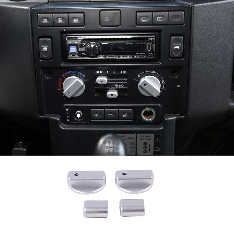 For Land Rover Defender 90 110 2004-18 Aluminum Alloy Car Central Control Air Conditioning Adjustment Knob Cover Car Accessories