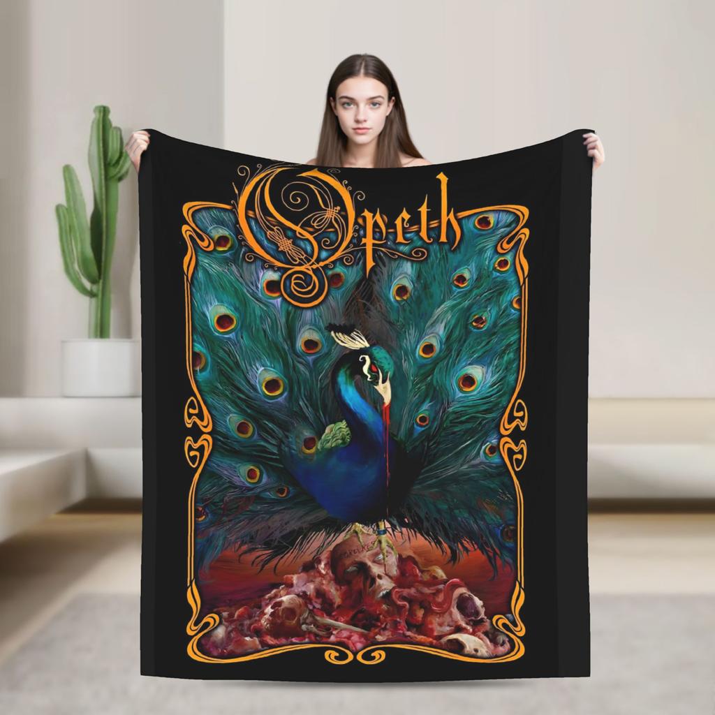 Warm Soft Blankets Camping Opeth Band Bedding Throws  Flannel Bedspread For Outdoor Pattern Sofa Bed Cover