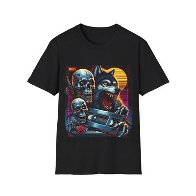 Retro Future Horror Werwolf T-Shirt: Vintage Angst und futuristischer Stil