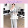 Korean Style Autumn Winter Girl Suit Set With Pearl Embellishments For Casual Daily Wear