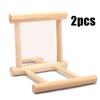 Bird Mirror Wooden Interactive Play Toy With Perch For Small Parrot Budgies Parakeet Cockatiel Conure Lovebird Cage Accessories