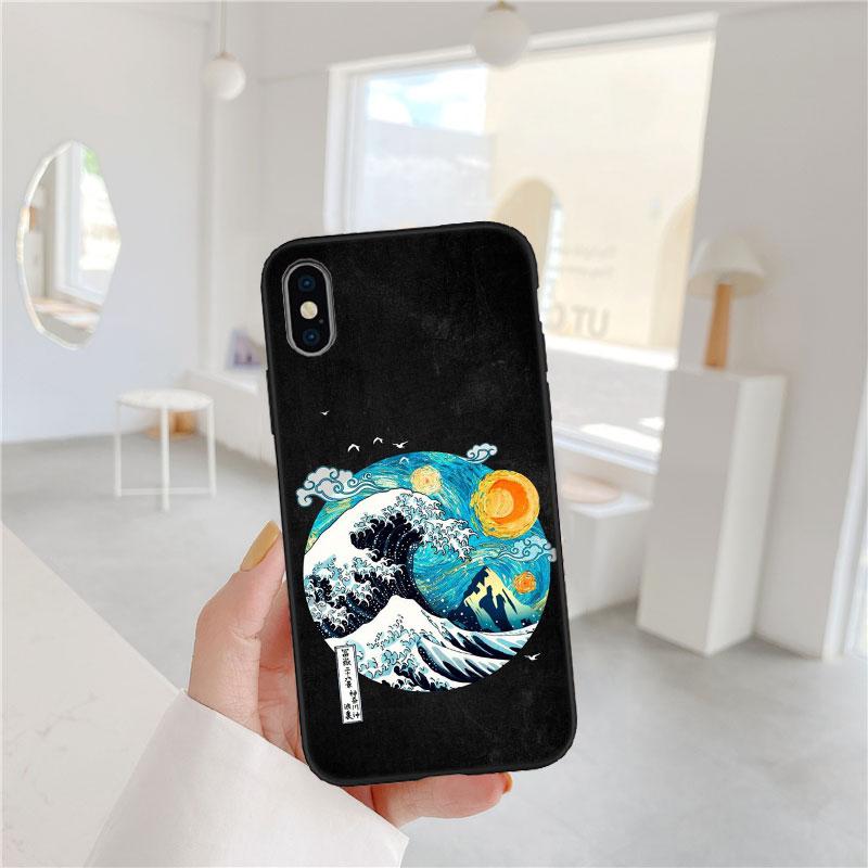 BF66 Great Wave Off Kanagawa Soft Shell Phone Case for Xiaomi Poco C40 C50 C51 C55 C65 C71 C75 F3 F5 F6 F7 M2 M3 Pro Ultra