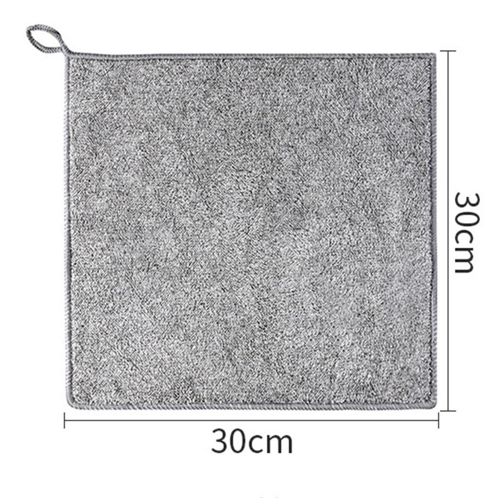 Cleaning Cloth Bamboo Fiber Quick Dry Towel Super Absorbent Cloth 30x30cm for Home Kitchen
