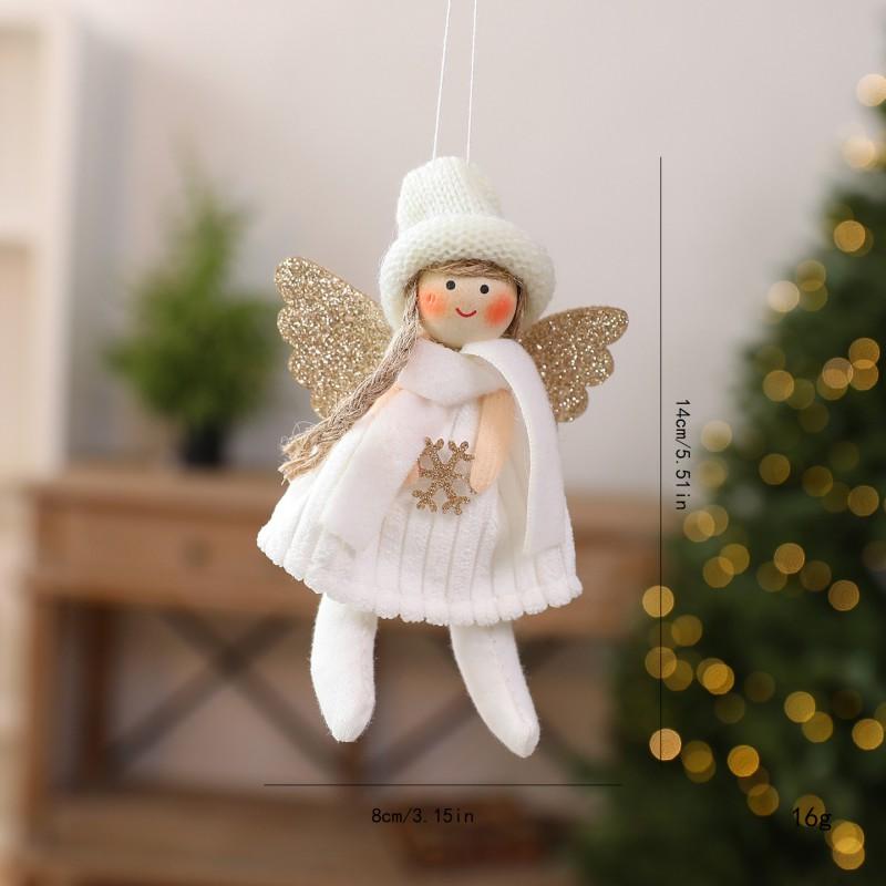 Christmas Tree Angel Ornament Hanging Decor European Style Xmas Decoration Home Party Scene