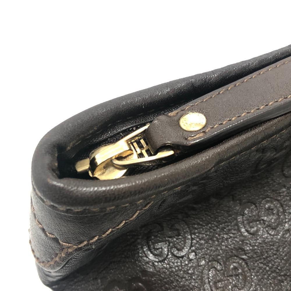 GUCCI 201482 Guccissima Bag Hand Bag Travel Bag Tote Bag Leather Brown