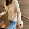 Autumn Women Sweater Jacket Knitting Basic Fashion Zipper Cardigan Long Sleeve Pink Coat