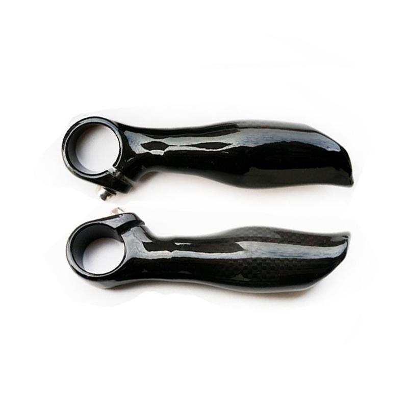RXL SL-Bicycle Handlebar Horns, Black Bar End, Ergonomic Design, Mountain Bikes, Carbon Fiber, Horn