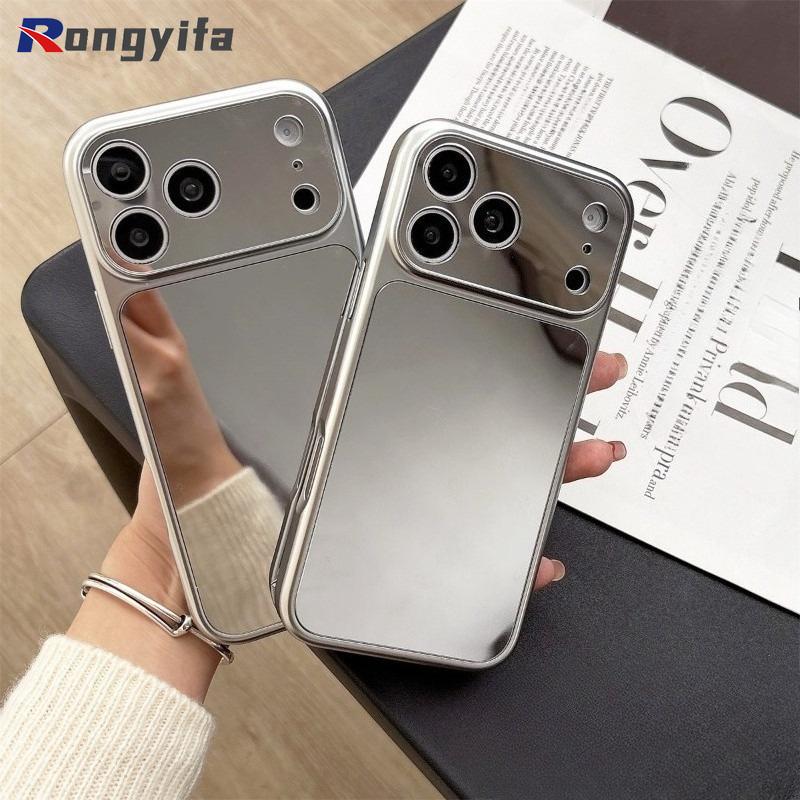Ins Style Silver Mirror Phone Case For Samsung Galaxy A56 A55 A54 A53 A52 A52S A36 A35 A34 A33 A32 A17 A16 A15 F15 Cover