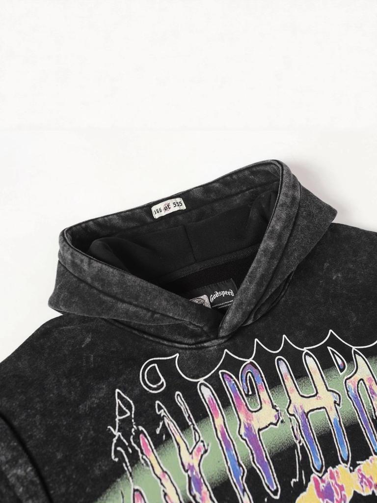 Godspeed 25ss Retro Washed Pure Cotton American Hip Hop Hoodie (Autumn/Winter Collection)