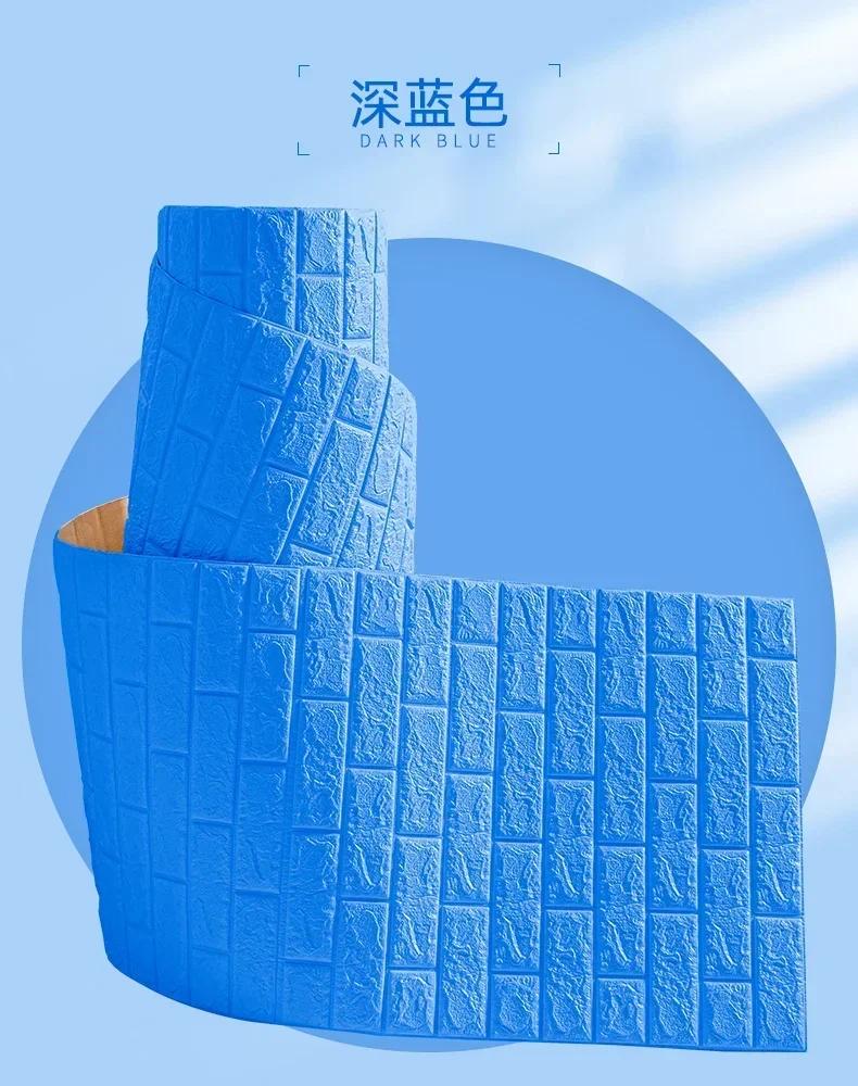 Self-Adhesive Panels 3D Soft Crash Foam Wallpaper Imitation Brick Wall Stickers Home Living Room Kid Bedroom Decor