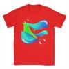 Aurora Wave Digital Flow Frutiger Aero Men T Shirts  Novelty Tees Short Sleeve Round Collar TShirts Cotton Plus Size Clothing