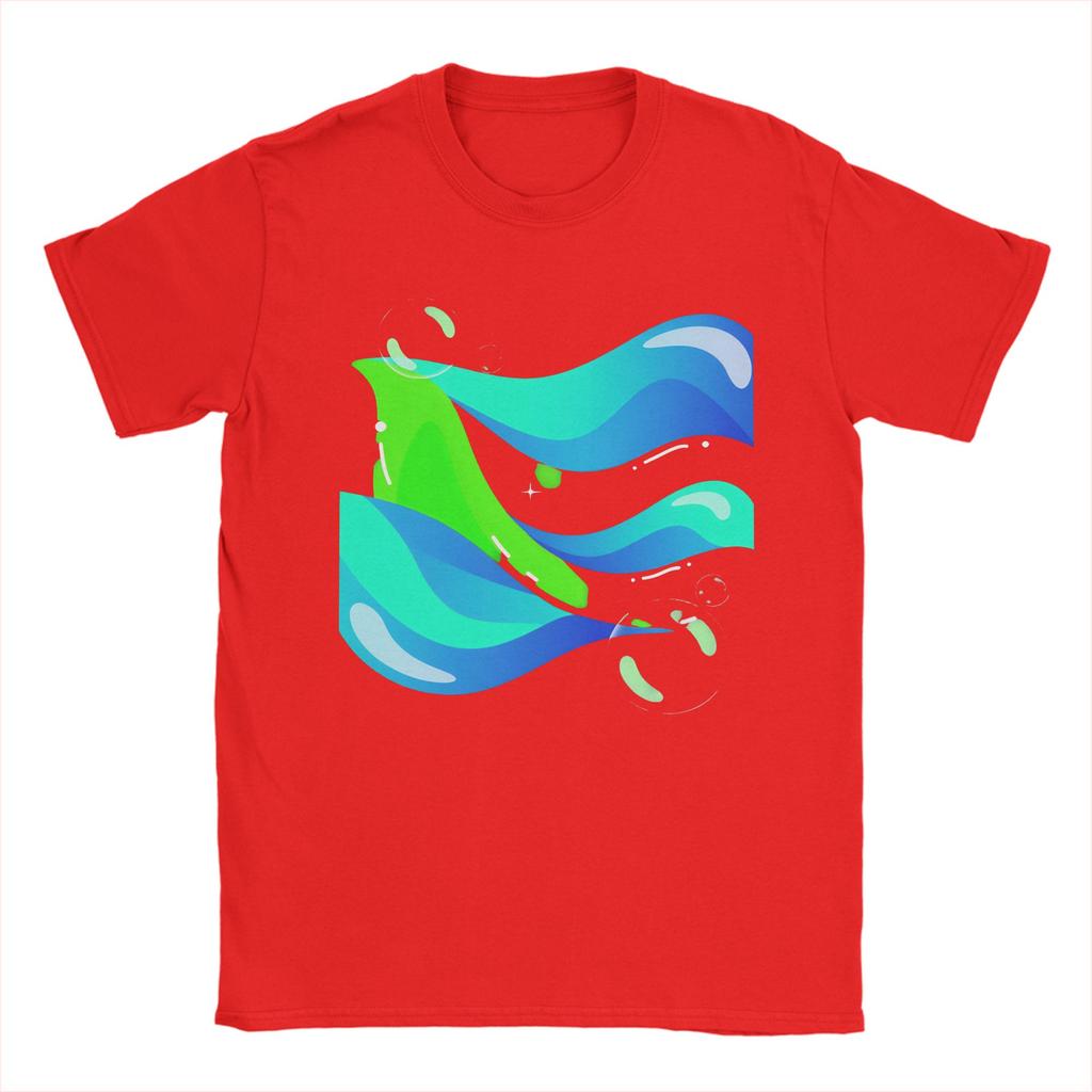 Aurora Wave Digital Flow Frutiger Aero Men T Shirts Novelty Tees Short Sleeve Round Collar TShirts Cotton Plus Size Clothing