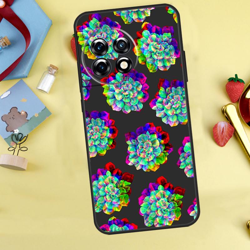 Cactus Succulent Case For OnePlus 13R 12R 13T 15 13 12 11 10 9 10R 10T 8T Nord 5 CE 4 2 3 Lite N20 N30 Cover