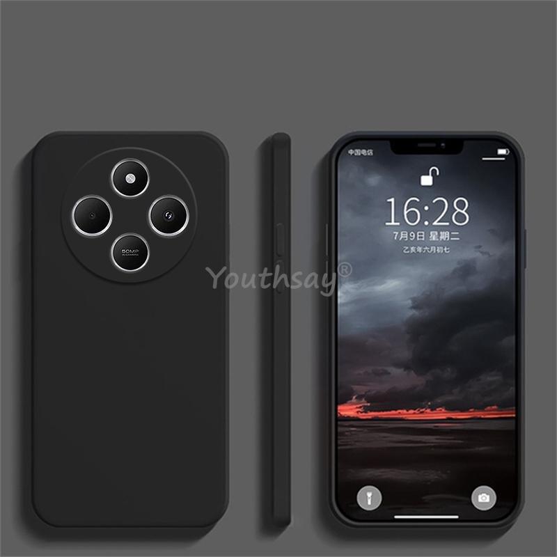 Для Xiaomi Redmi 14C чехол жидкий силиконовый простой чехол Redmi 14C чехол TPU противоударный защитный чехол для телефона Redmi 14 C чехол