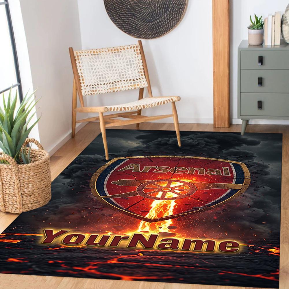 Arsenal Personalized Text Floor Mat Suitable for Study Room Outdoor Game Room Dormitory Antislip Carpet Anime Office Decor
