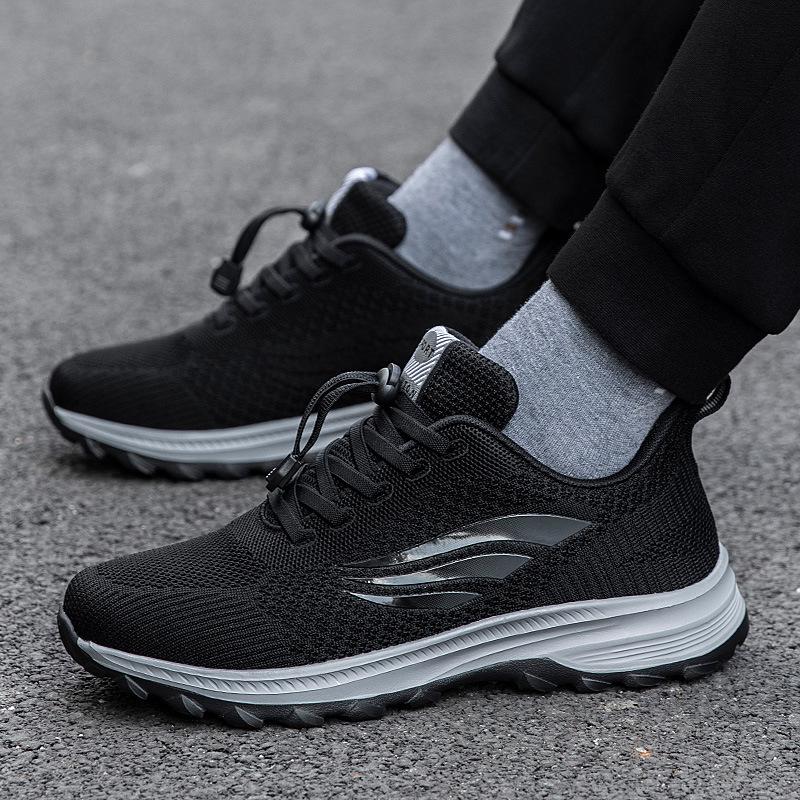 

Сетчатые кроссовки очень большого размера, мужские кроссовки для ходьбы, легкие и дышащие, большого размера, кроссовки для папы, нескользящая обувь на мягкой подошве 45