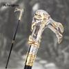 Golden White Ghost Skull Head Fashion Walking Stick Decorative Vampire Cospaly Vintage Fashionable Cane Halloween Crosier 93cm