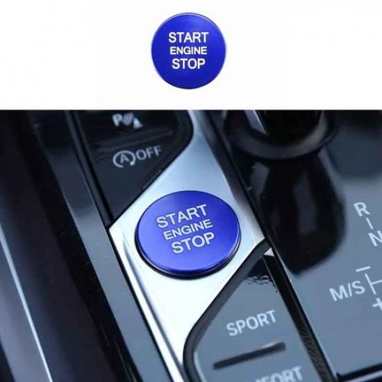 Blue Aluminum One-Click Startup Button - Cover Trim For BMW 3-Series G20