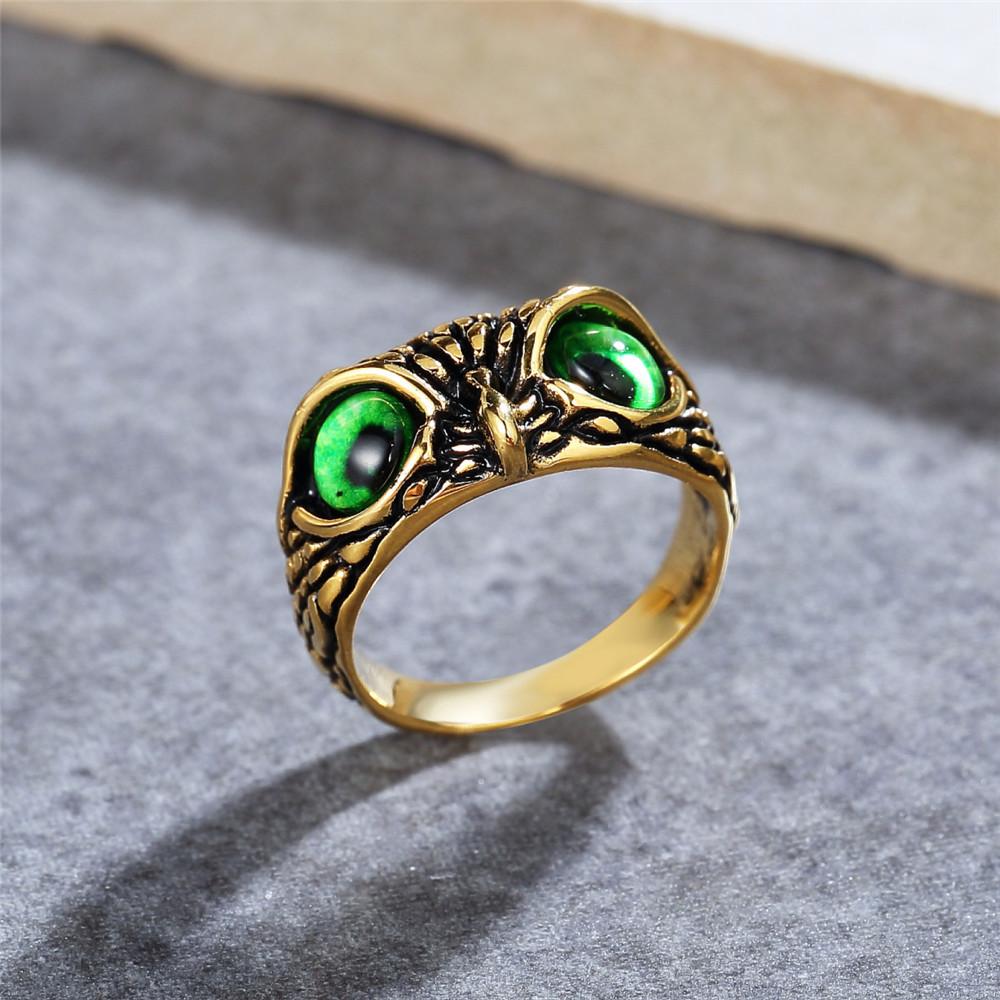 2026 Personalized Retro Halloween Owl Ring, European and American Jewelry Accessories Ring Gift