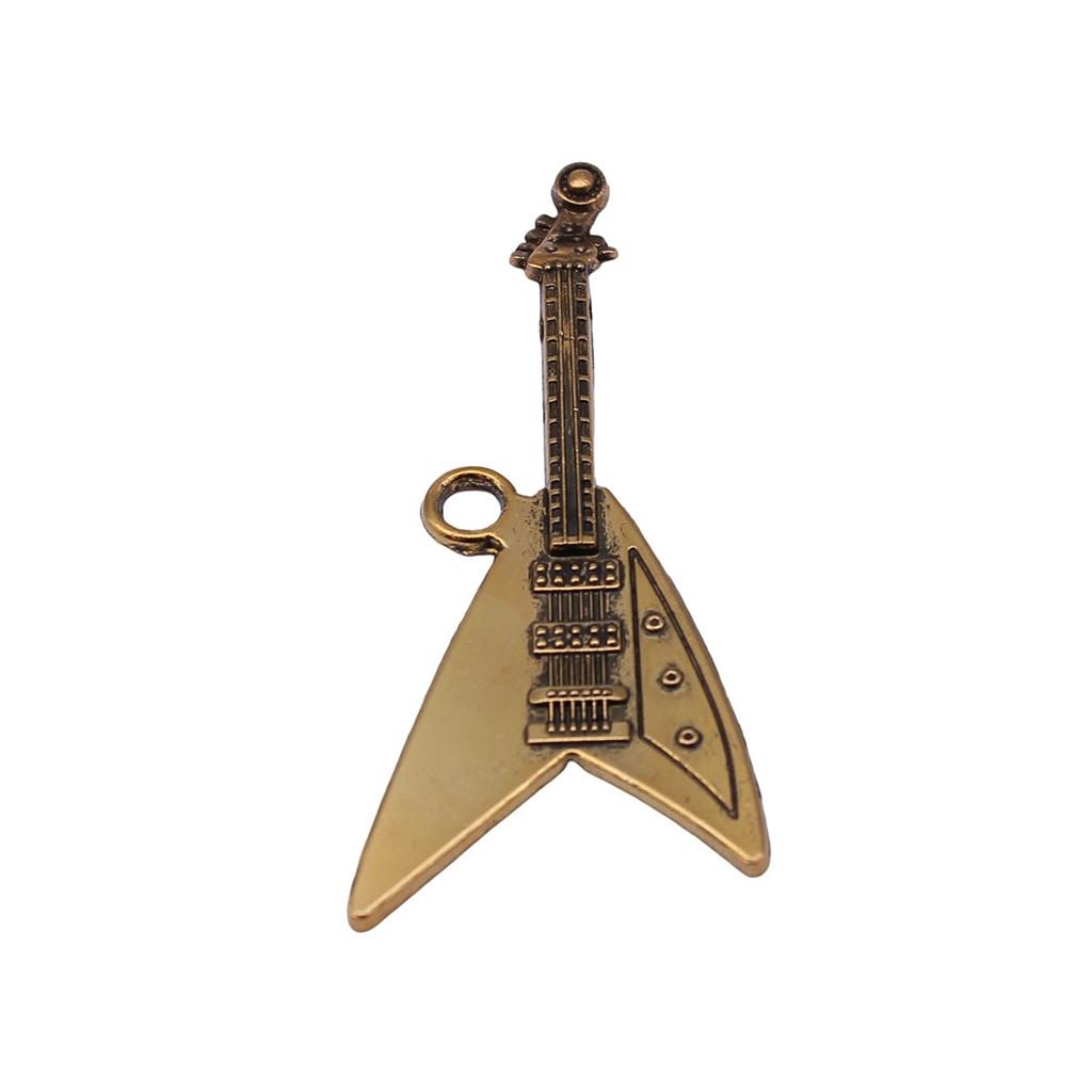 Musical Charms Multi Color Alloy Guitar Pendants For Music Themed Jewelry Making