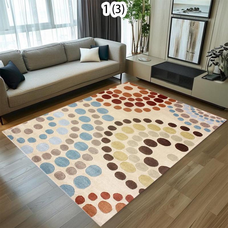 Spiral Geometric Striped Pattern Area Rug Trendy Personality Style Non-Slip Floor Carpet for Living Rooms Trendy Spaces