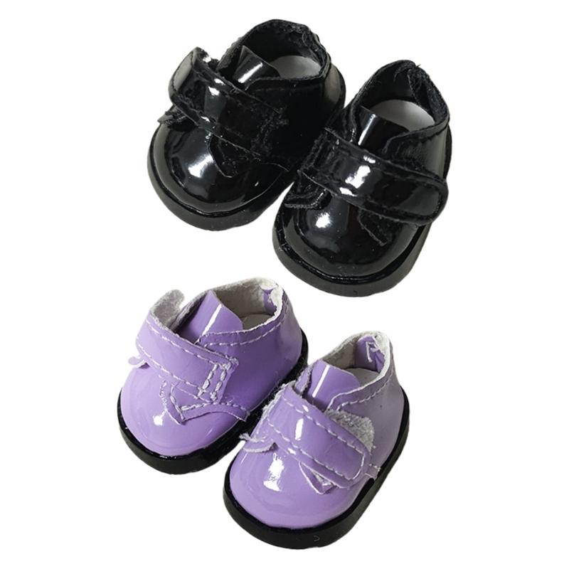 2 Pairs Realistic Doll Footwear Set PU Shoes For Toy House Displays Creative Costume Tasks