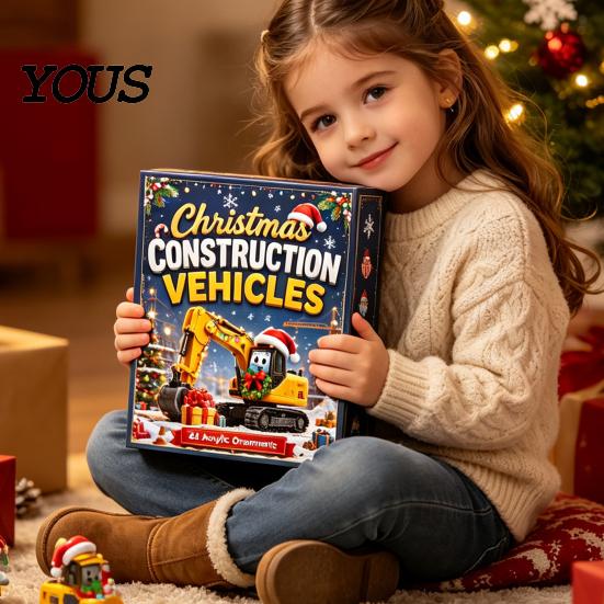 Advent Calendar for Girls Transportation Vehicles 2026 Kids, 24 Day Christmas Countdown Set to with Collectible Acrylic Mini Vehicle