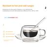 Double Wall Coffee Mug Glass 10ml/20ml Cup for tea  Cup kitchen Tool Coffee Cup With Saucer And Spoon