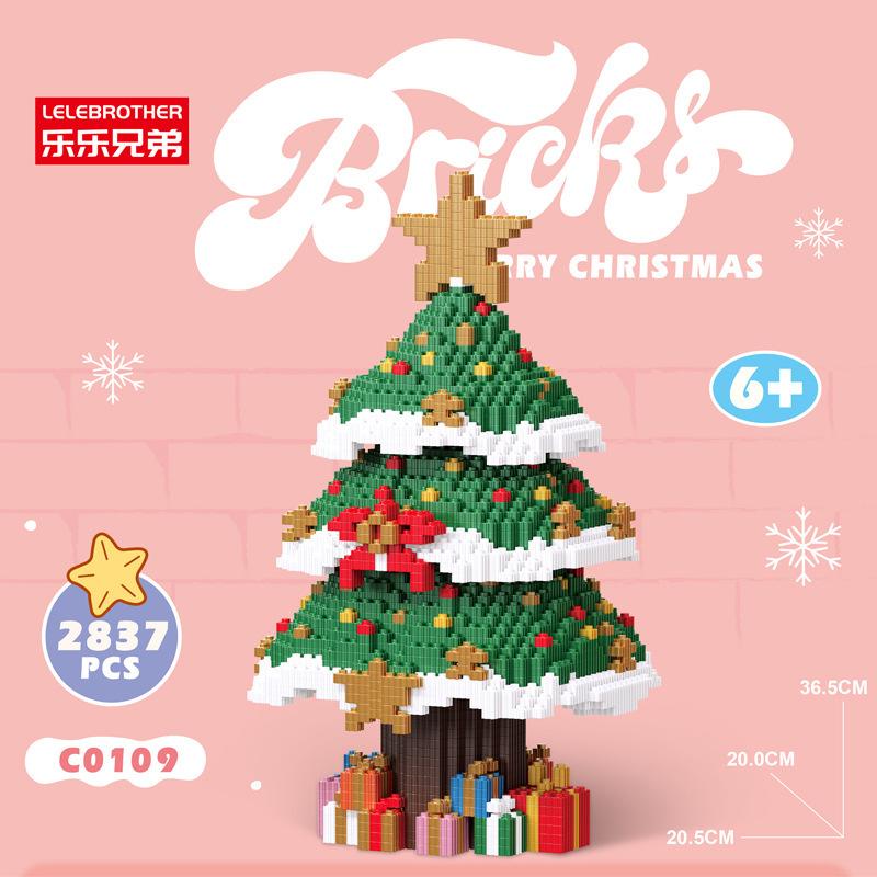 New Christmas Building Set Santa Claus Elk Snowman Christmas Tree Building Blocks Construction Toy for Kids Christmas Gifts