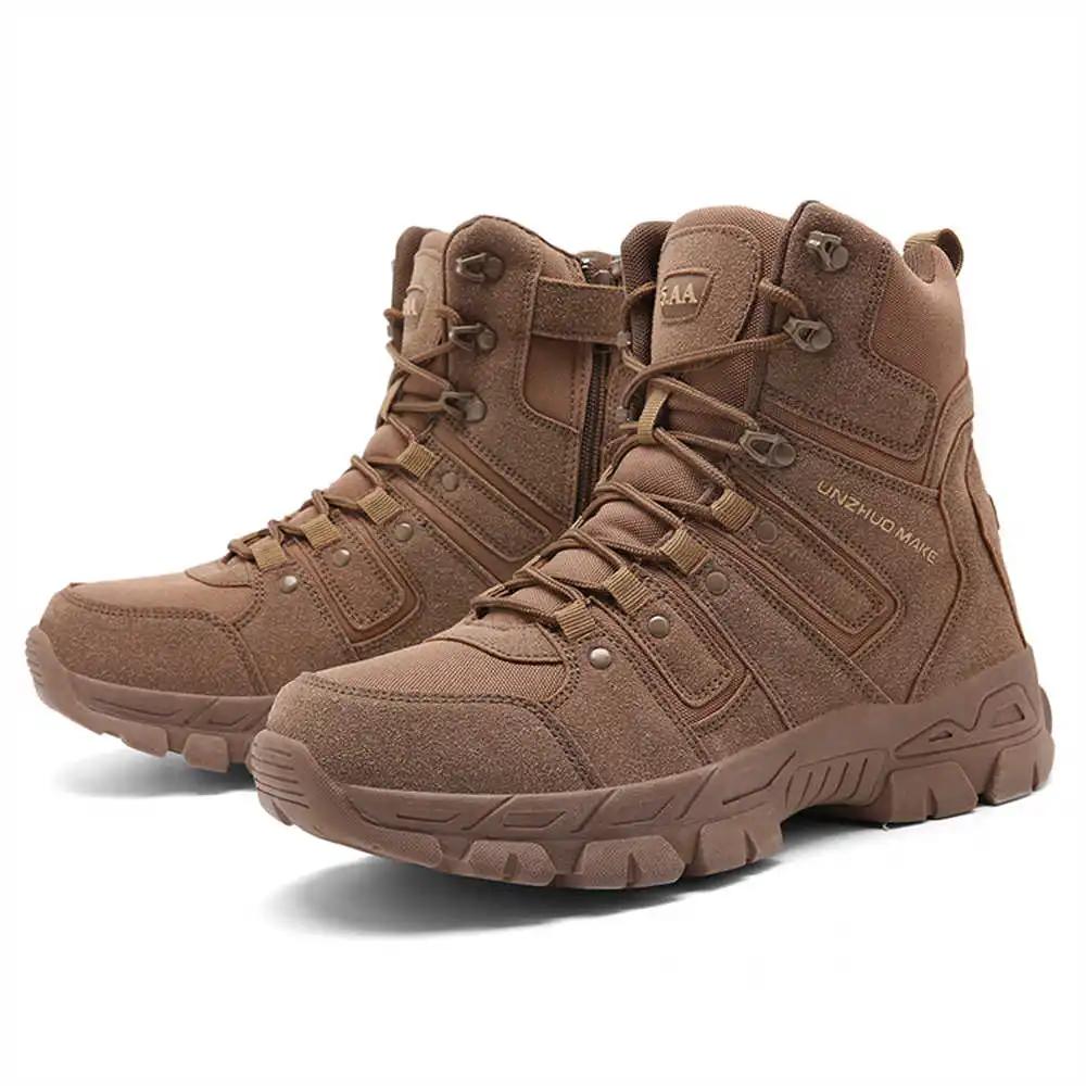 Fashion Slip Resistant Calf Leather Hiking Man Walking Shoes Desert Boots Men Outdoor Trekking Shoes Sneakers Sports Festival