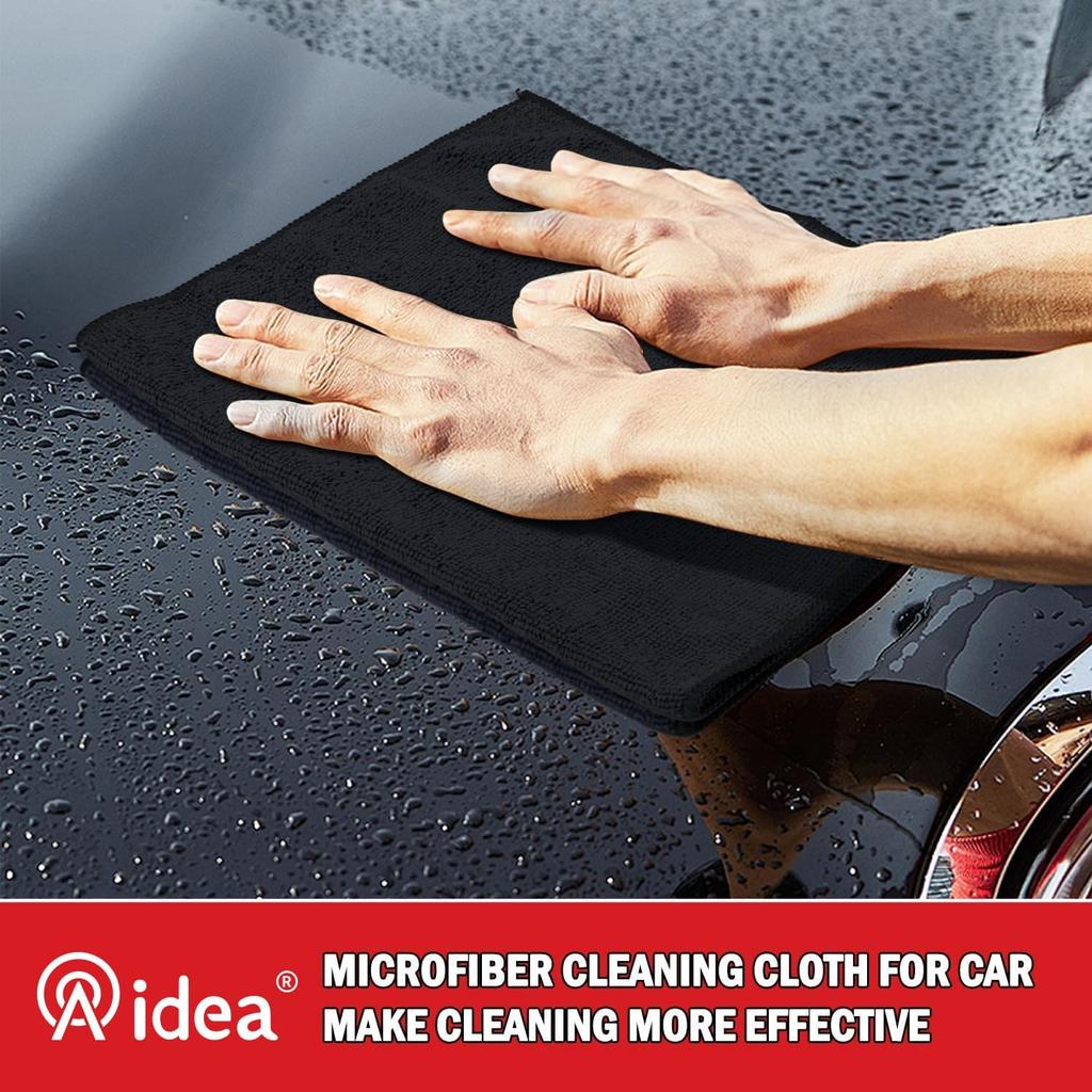 AIDEA Microfiber Cleaning Cloth 24 Pack, Microfiber Towels For Cars, Soft & Absorbent Cleaning Rags, Premium Lint Free Shop Towels For House,